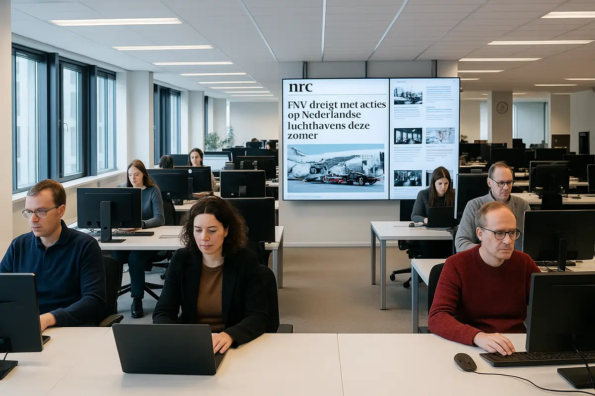Modern NRC Handelsblad newsroom, Rotterdam