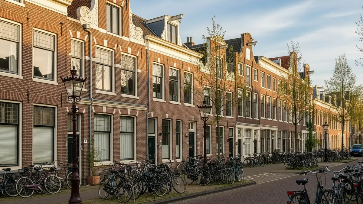 Historic housing architecture in De Pijp Amsterdam. Historic housing architecture in De Pijp Amsterdam