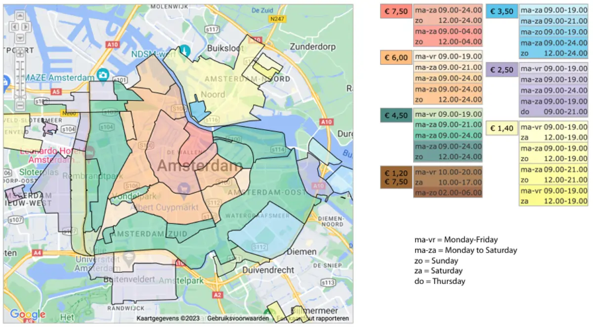 Amsterdam Parking Zone Maps Amsterdam Parking Zone Maps